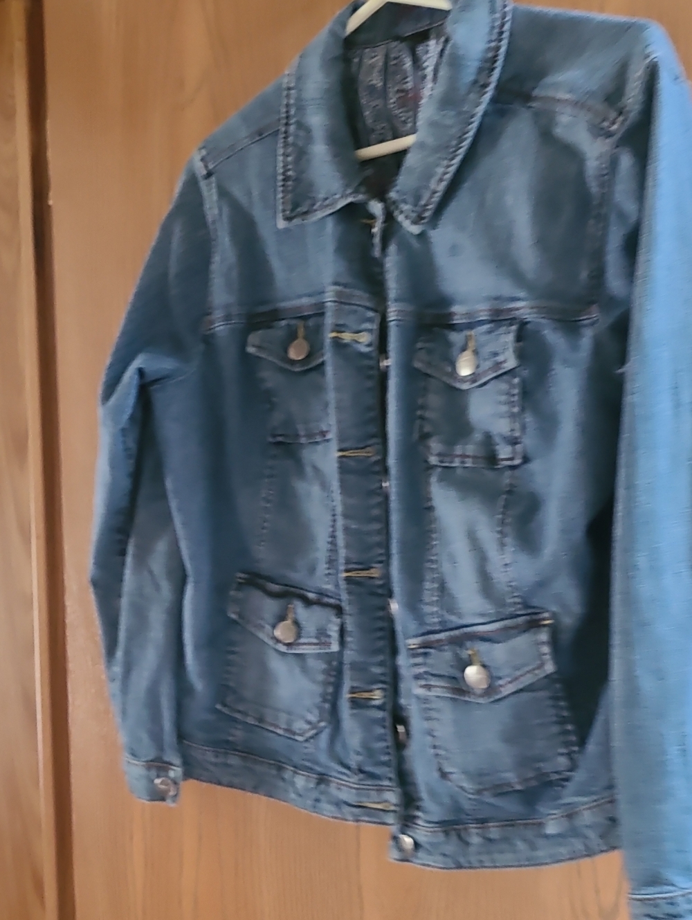 Jessica Blue Denim Jacket with Front Pockets